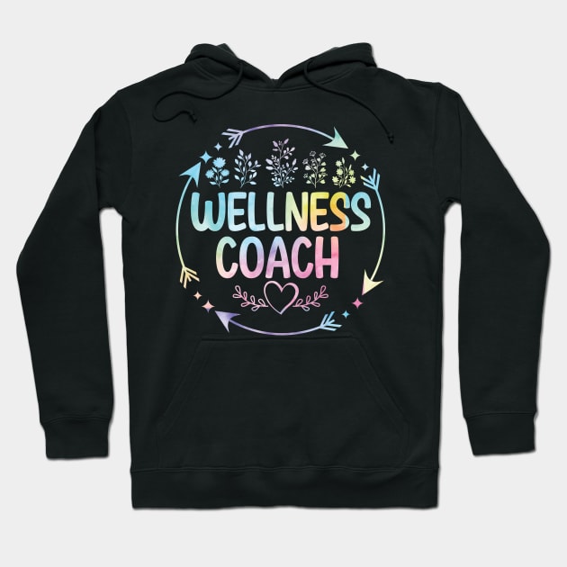 Wellness Health Coach cute floral watercolor Hoodie by ARTBYHM